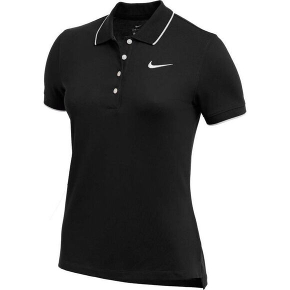 Nike CJ1810 010 Women's Sz L Black Dry Ace Sideline Polo $65 - Picture 1 of 1